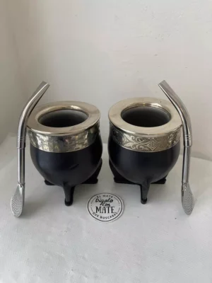 Mate Imperial interior acero inoxidable térmico + bombilla pico de loro de acero inox con filtro/pala