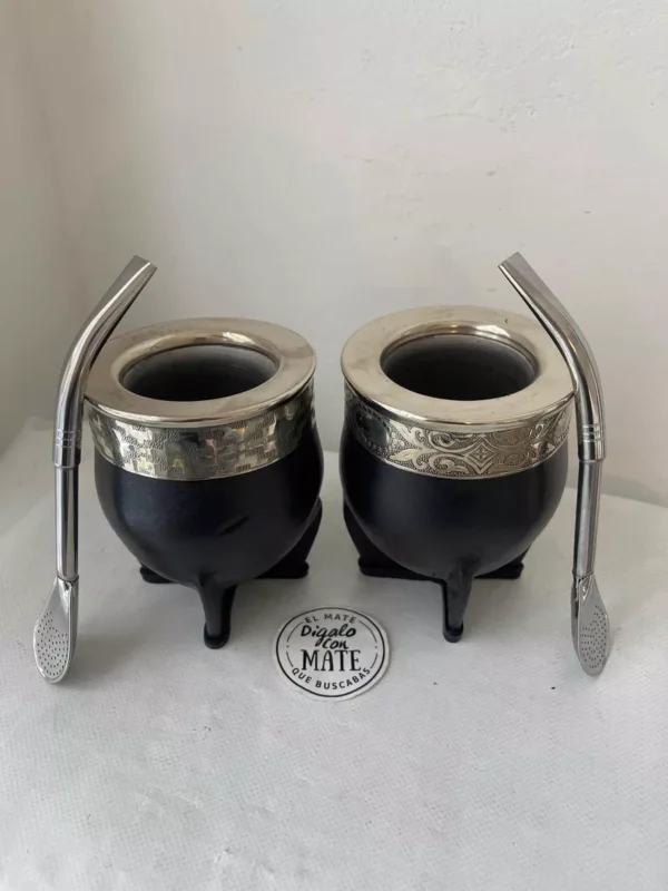 Mate Imperial interior acero inoxidable térmico + bombilla pico de loro de acero inox con filtro/pala
