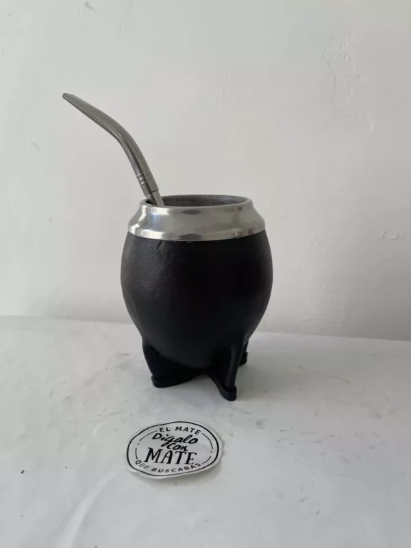 Mate Torpedo interior acero inoxidable + bombilla pico de loro de acero inox con filtro/pala