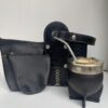 LINEA GOLD: CANASTA CUERO + imperial premium alpaca +yerbero