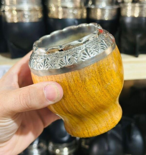 Torpedo algarrobo con virola de alpaca incelada y bombilla