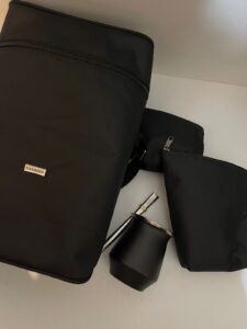 Kit viajero bolso matero + yerb + azuc + mate + bombilla