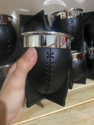Imperial de goma premium - Negro + bombilla de acero