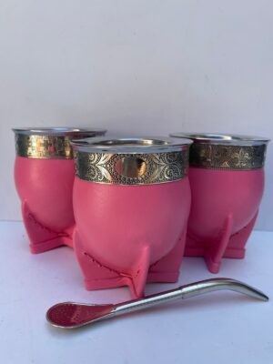 Imperial rosa de cuero con bombilla Inox. con filtro