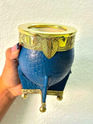 IMPERIAL AZUL Y ORO BOCA JUNIORS - DIJE DE BRONCE - BASE DE BRONCE COMPLETA CON PELOTAS
