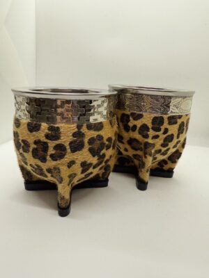 Imperial Animal Print calabaza ahuecada con bombilla