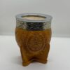 Imperial repujado escudo de argentina color suela de alpaca + bombilla de acero