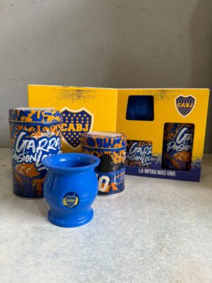 SET MATE + YERBERO/AZUCARERO BOCA JUNIORS