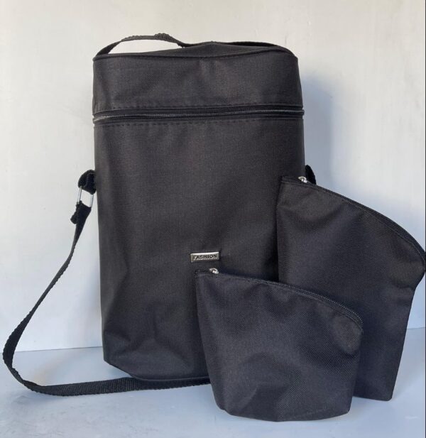 Bolso matero tela PREMIUN con sujetador de termo + yerbero + azucarero