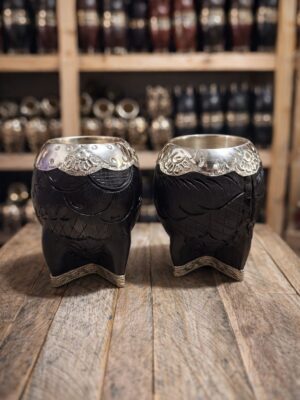 TORPEDO VIROLA DE ALPACA CALADA - INT. CALABAZA - CUERO REPUJADO - BASE DE ALPACA ANCHA