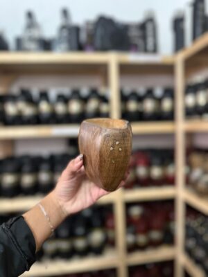 Mate ranchero moldeado y pintado a mano trabajo todo artesanal color marron