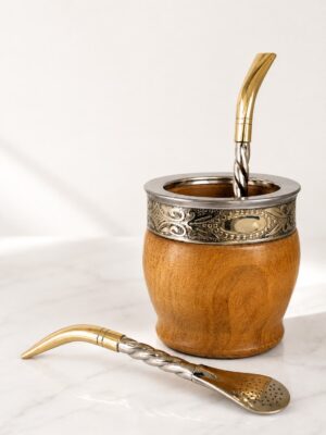 BOMBILLON MINI PICO DE LORO "CINCELADO" ALPACA/BRONCE URUGUAYO