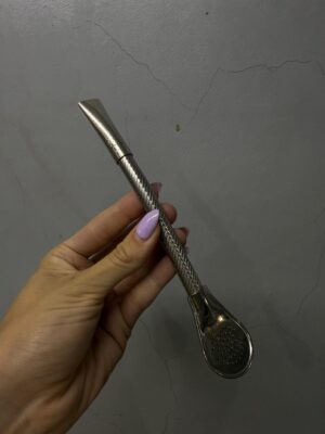 bombillon pico curvo de acero inox. CAÑO TRENZADO