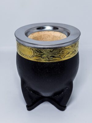 Imperial cuero liso con guarda de bronce